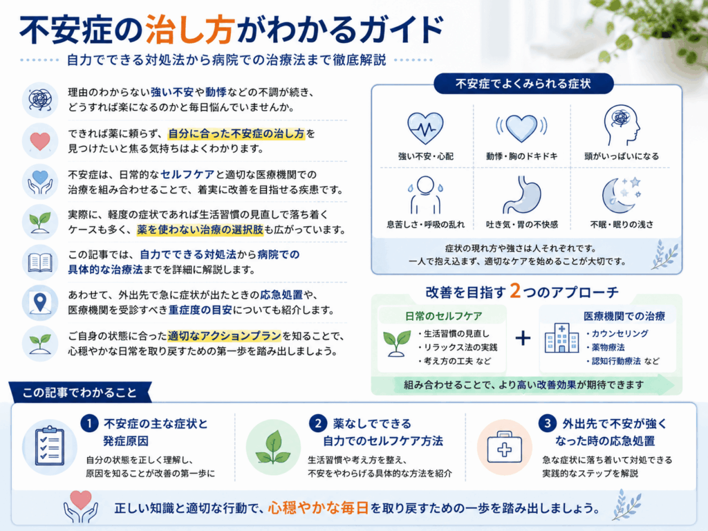 不安症の治し方がわかるガイド画像