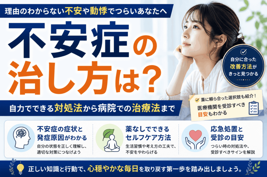 不安症の治し方は？自力でできる対処法から病院での治療法まで徹底解説