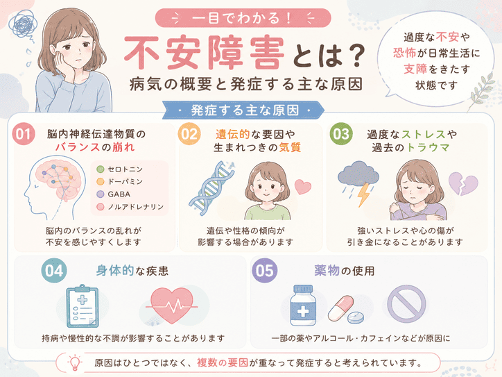 不安障害とは?病気の概要と発症する主な原因
