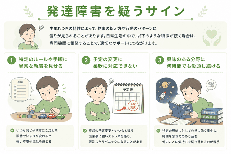 特定の物事に強いこだわりがある場合は発達障害の可能性がある