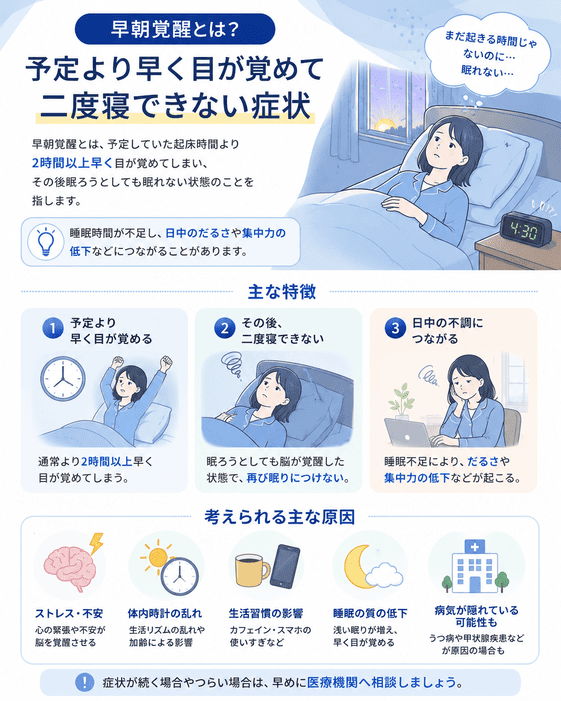 早朝覚醒に関する説明画像