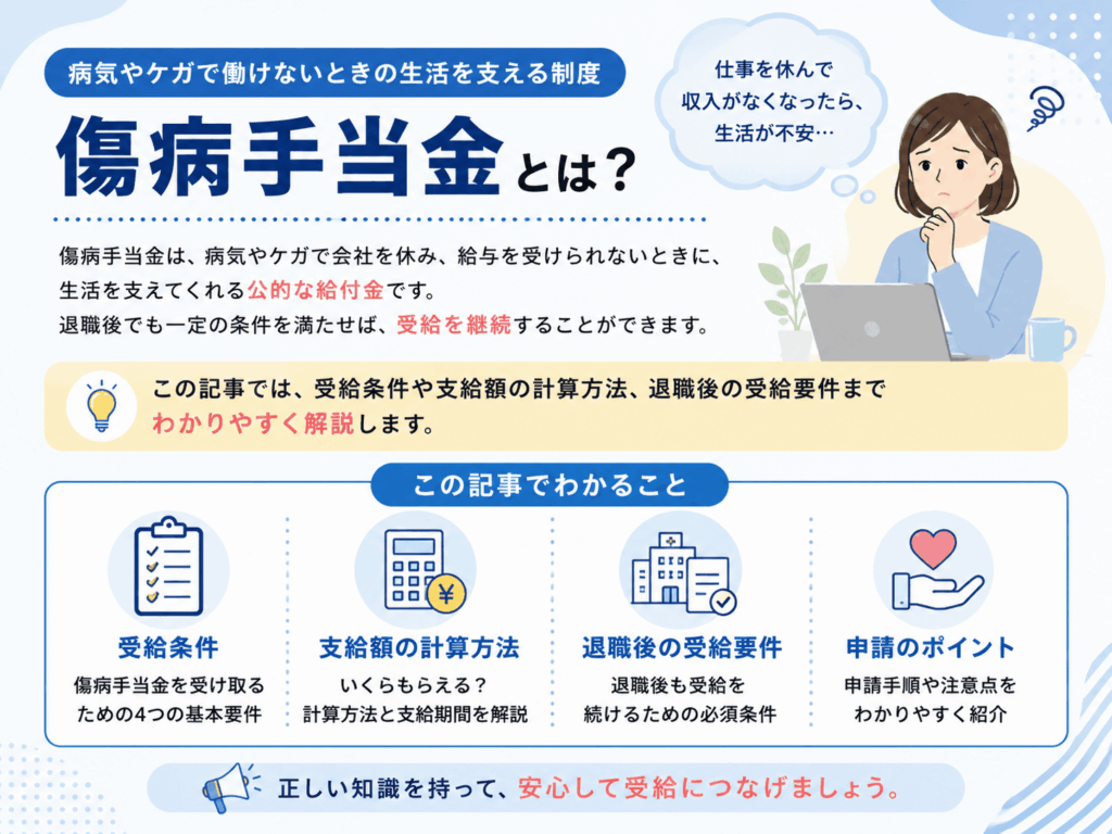 傷病手当についての解説画像
