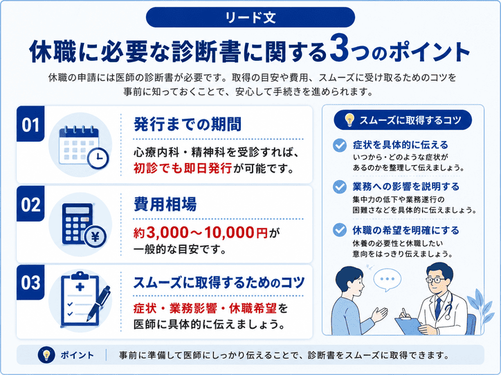 診断書に関する3つのポイント