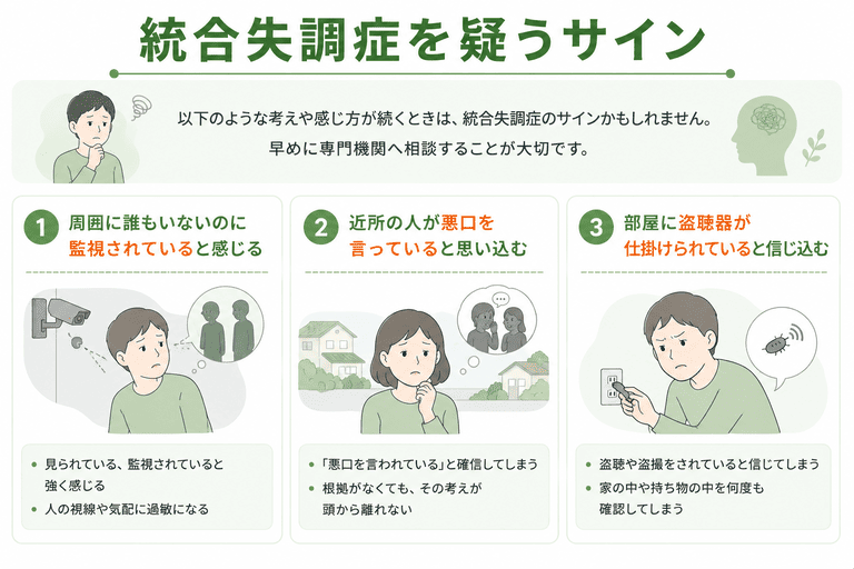 誰かに見張られていると感じる場合は統合失調症の可能性がある