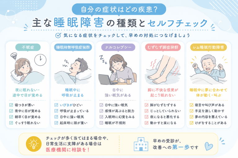 自分の症状はどの疾患?主な種類とセルフチェック