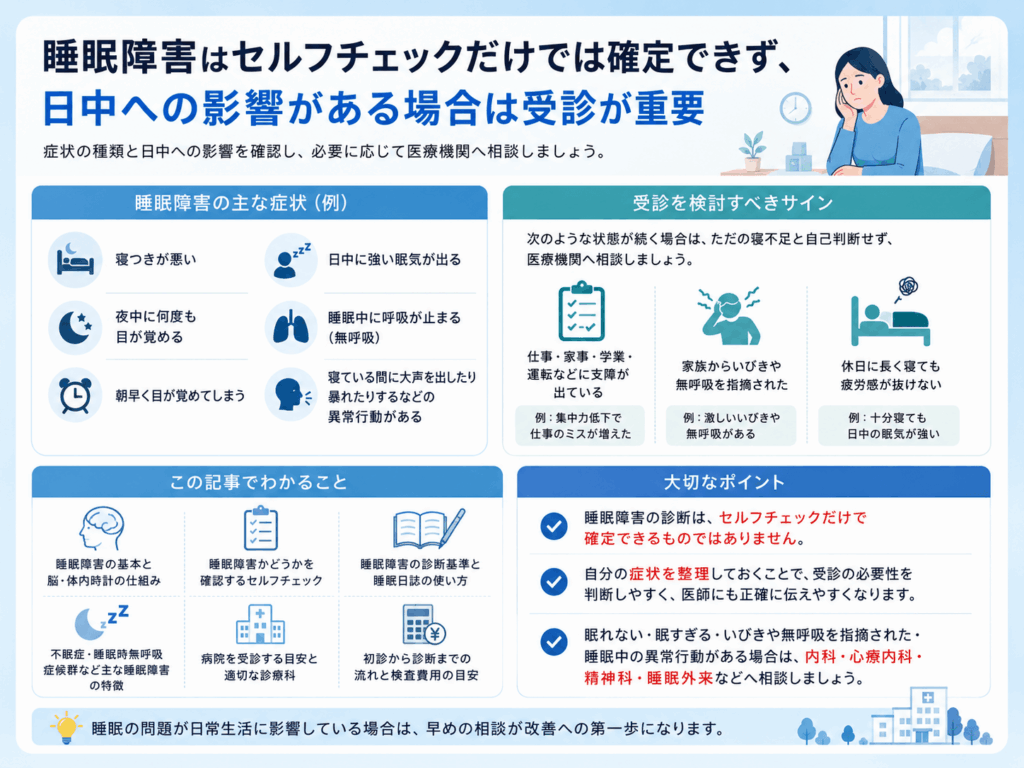 睡眠障害のセルフチェックに関する画像