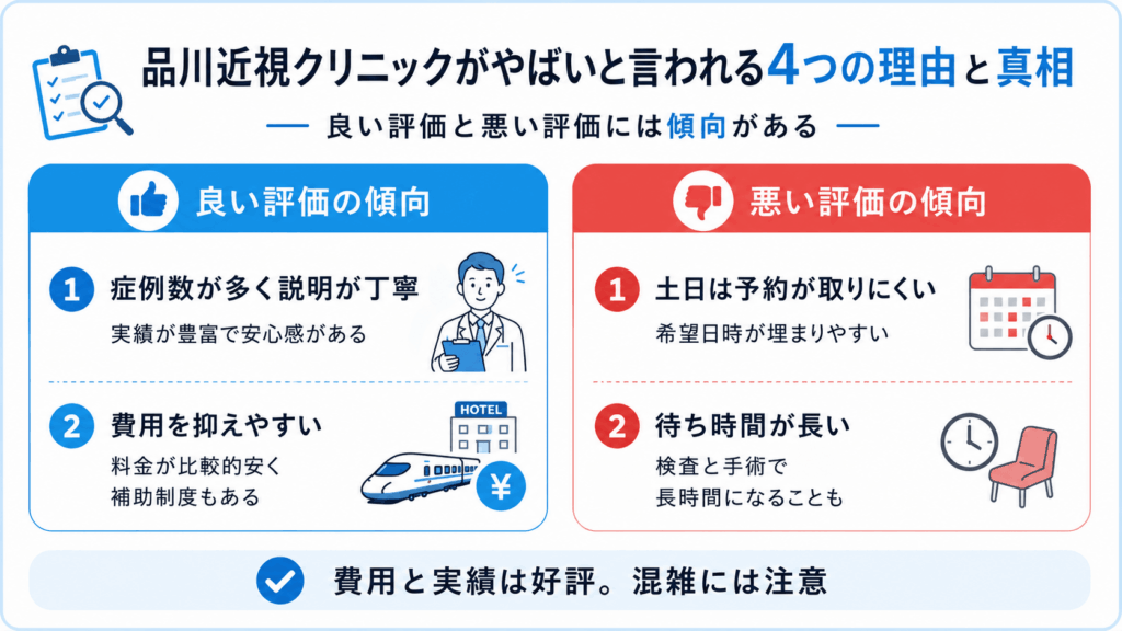 品川近視クリニックの評判まとめ