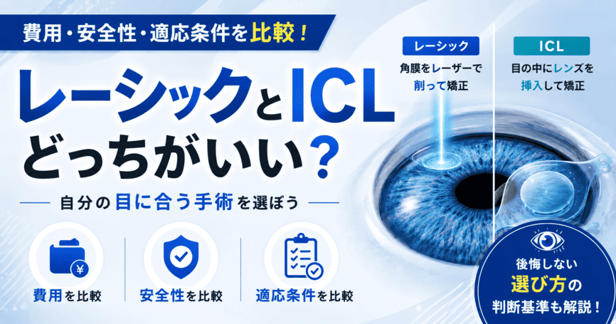 レーシックとICLどっちがいい?費用・安全性・適応条件を比較
